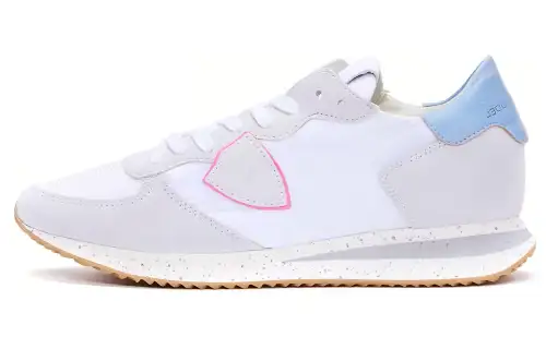 PHILIPPE MODEL Leather Fashion Athletic Shoes Women's White Black