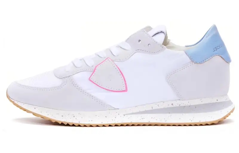 PHILIPPE MODEL Leather Fashion Athletic Shoes Women's White Black
