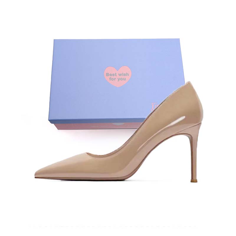 Xingdiman Xingdiman PU suede solid color all-inclusive simple fashion stiletto high heels women's gift box