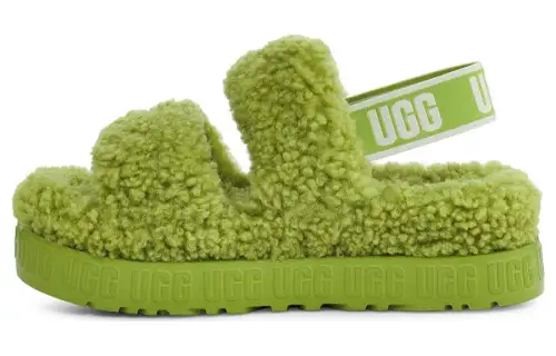 UGG Ophraflia Shearling Fashion Sandal Women's Green Pepper