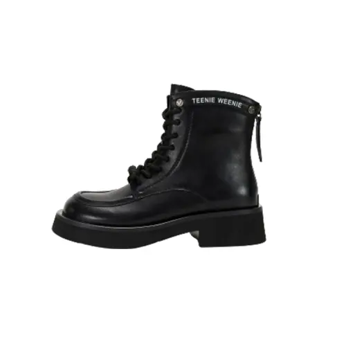 Teenie Weenie Cow Leather Fashion Trend Combat Boots Women's