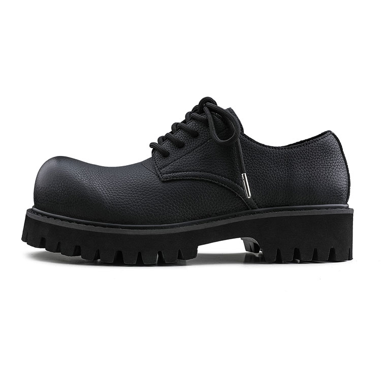 HANQIAORIJI Abyss Collection Cow Split Leather Casual Shoes Men's Black