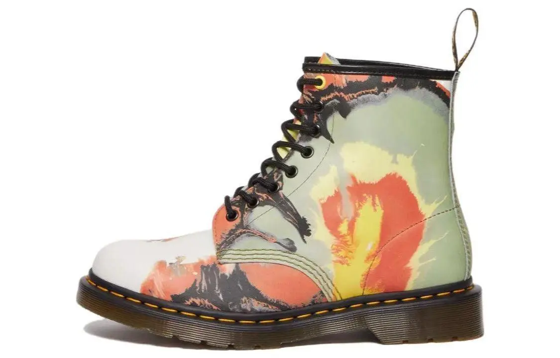 Dr. Martens 1460 X Tate Decalcomania Backhand Leather Lace Up Boots 'Multicolor Volcanic Flare'