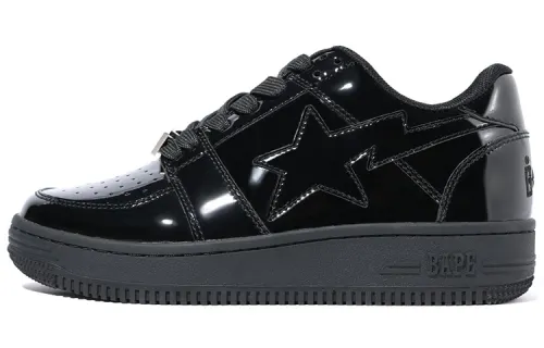 BAPE A BATHING APE Bape Sta Low Patent Black