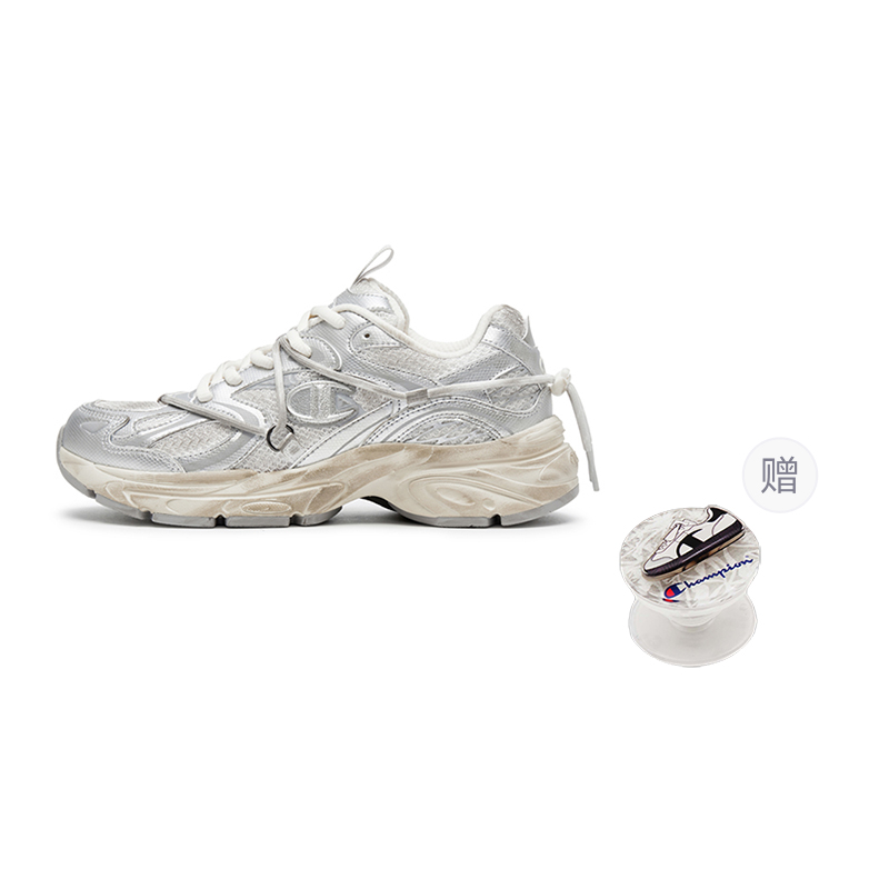 Champion Low top Chunky Sneakers Unisex Silver/Milk White