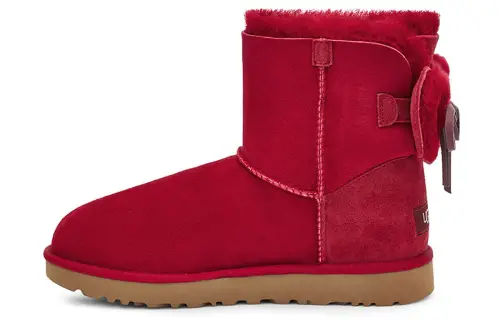 UGG Classic Dudble Bow Mini Snow Boots Red Women's
