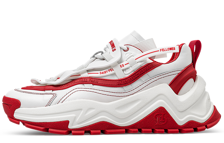 Daisy Fellowes Devil One Fabric Low top Chunky Sneakers Unisex White Red
