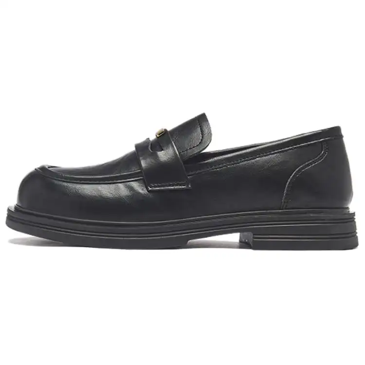 AGSDON Fashion Classic Casual Comfortable Soft Sole College Style JK Matching Skirt Loafers 2.5cm Female Black
