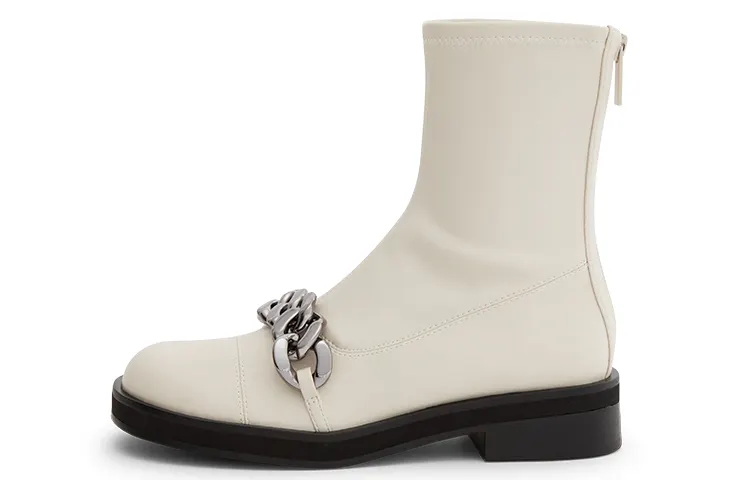 CHARLES&KEITH Ankle Boots Women's Pink White