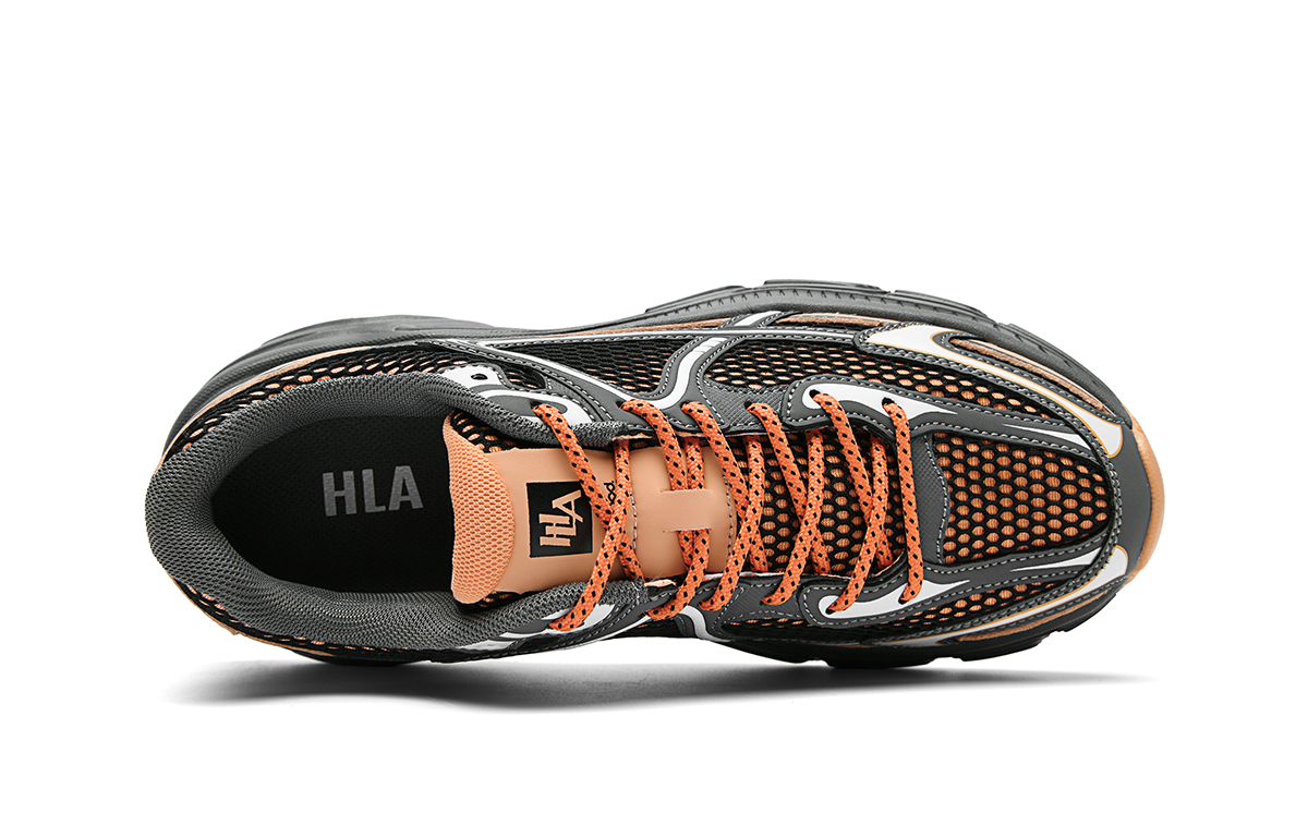 HLA Fashion Trend Textile, Synthetic Leather Abrasion Resistant Breathable Low top Casual Running Shoes Men’s
