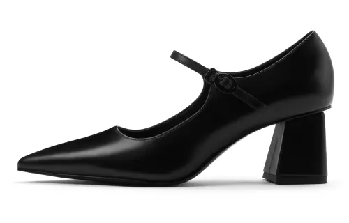 CHARLES&KEITH Chunky Heel Mary Jane Shoes 5.6cm Women's