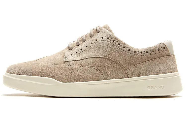 COLE HAAN Top Grain Cow Leather Breathable Abrasion Resistant Cushioning Low top Skateboard Shoes Men's