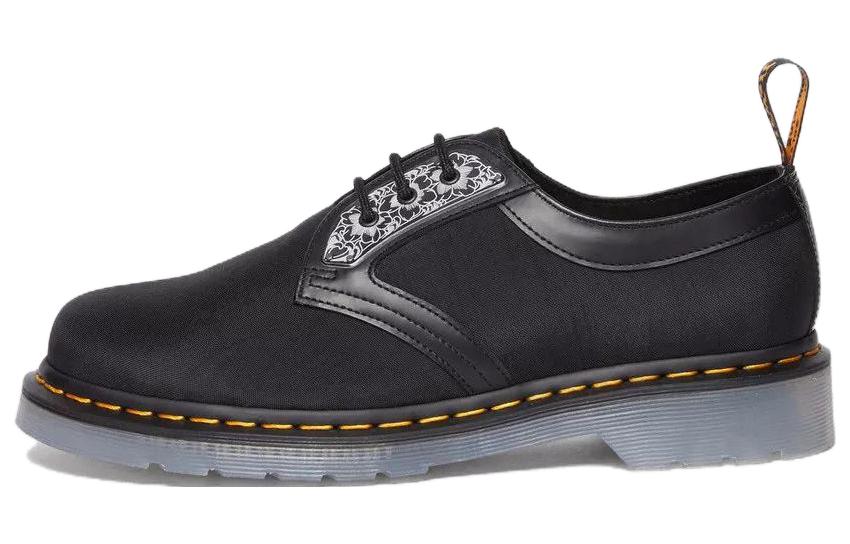 Dr.Martens Martin 1461 Leather Baroque Pattern Illustration Low-top Life Casual Shoes Unisex Black
