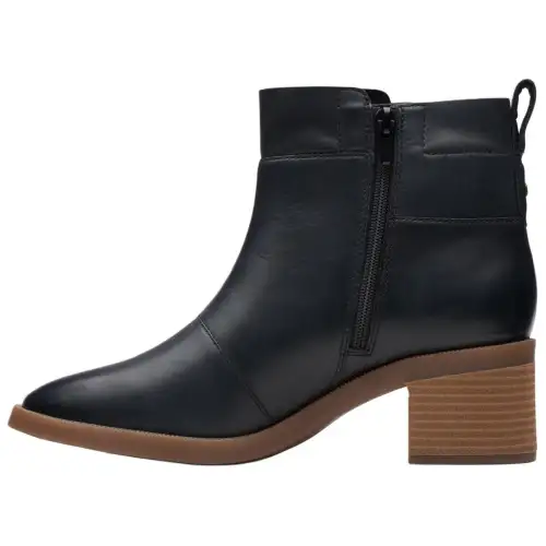 Clarks Leather Ankle Boots 5CM Women's Black
