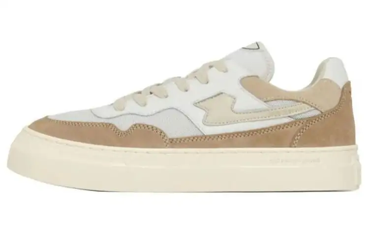 Stepney Workers Club Suede Abrasion Resistant Low top Skateboard Shoes Unisex White Brown