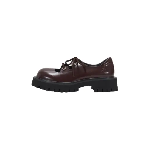 Teenie Weenie Loafers Women's Burgundy/Ivory White