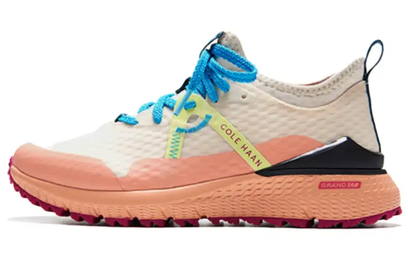 COLE HAAN Fabric Comfortable And Breathable Abrasion Resistant Low top Casual Shoes Women's Beige Pink