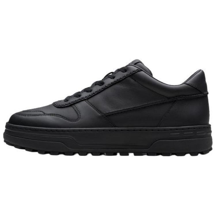 Clarks Cow Leather Lightweight Low top Skateboard Shoes Men's Black