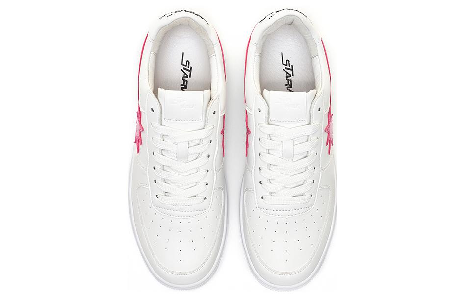 Starwalk Soldier Abrasion Resistant Low top Skateboard Shoes Unisex White Pink
