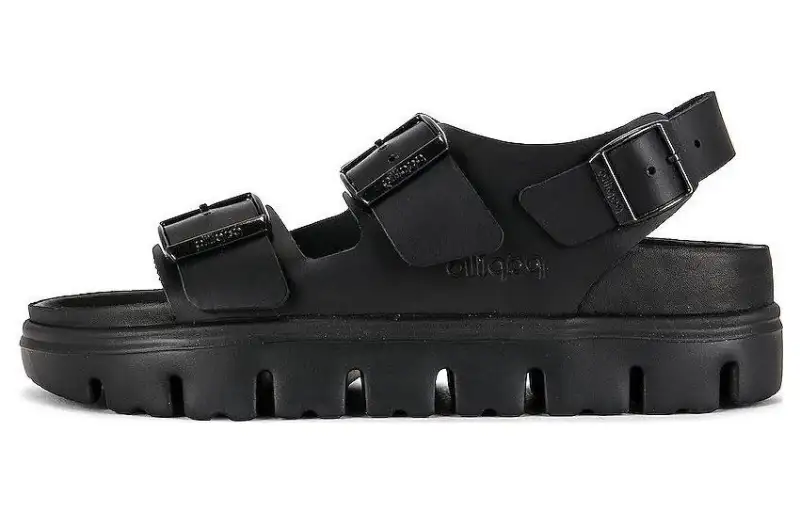 Birkenstock Wmns Milano Chunky Leather 'Black' Women's