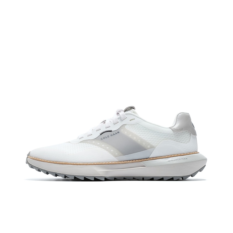 COLE HAAN Cushioning Slip Resistant Abrasion Resistant Breathable Low top Running Shoes Men’s White