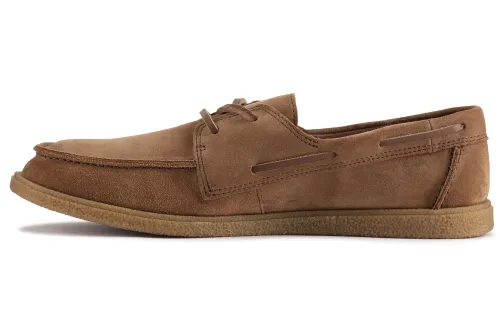 Clarks Cow Split Leather Casual Shoes Men's Brown