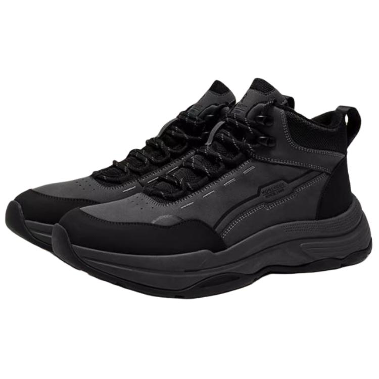 Montagut Cow Split Leather Cushioning Slip Resistant Cushioning Slip Resistant Mid top Hiking Shoes Men’s