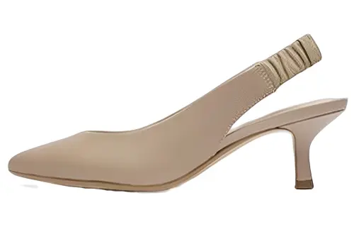 Clarks Leather Slim Heel High Heels 5.5cm Women's Light Pink