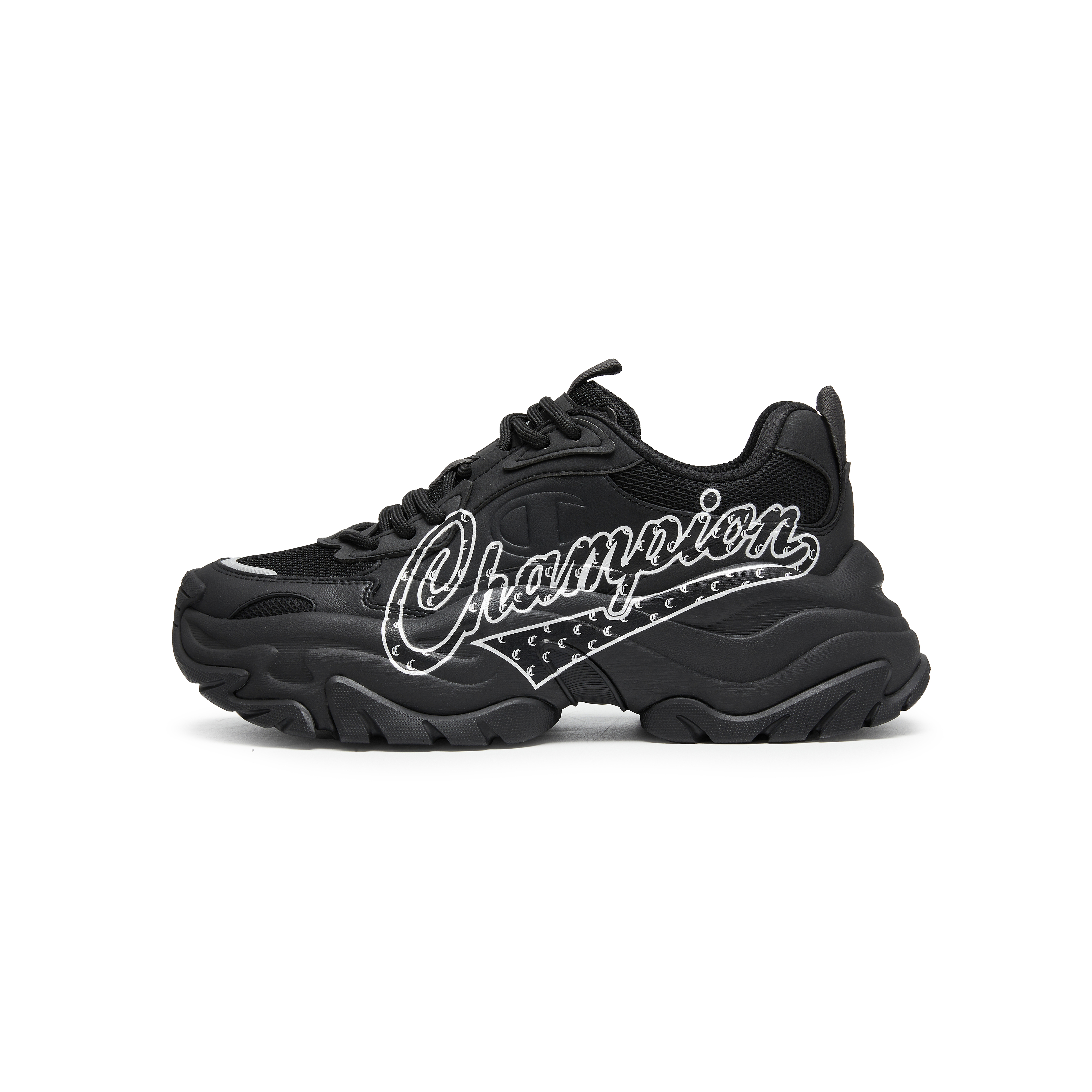 Champion Thousand Layer Shoes Low top Chunky Sneakers Men's Black/Silver White