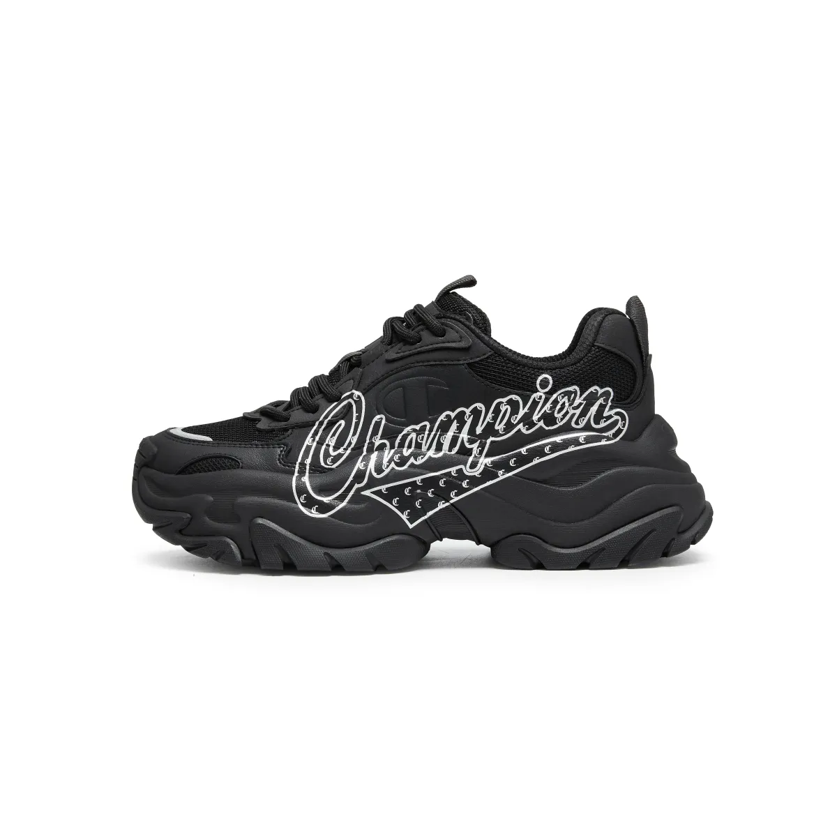 Champion Thousand Layer Shoes Low top Chunky Sneakers Men's Black/Silver White