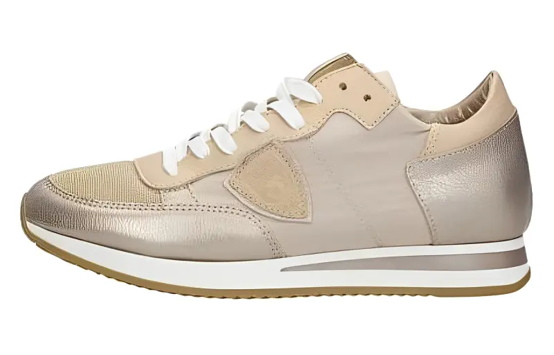 PHILIPPE MODEL Textile, Leather Low top Sports Casual Shoes Women's Beige
