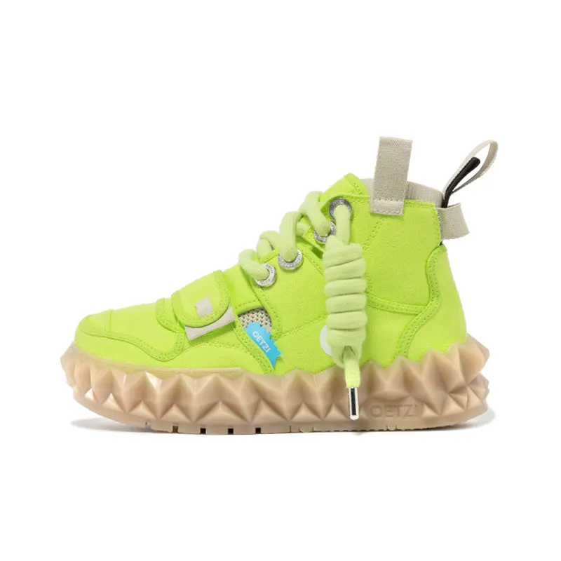 OETZI Ice Man Oz Fabric Stylish Skateboarding Shoes Unisex Grass Green