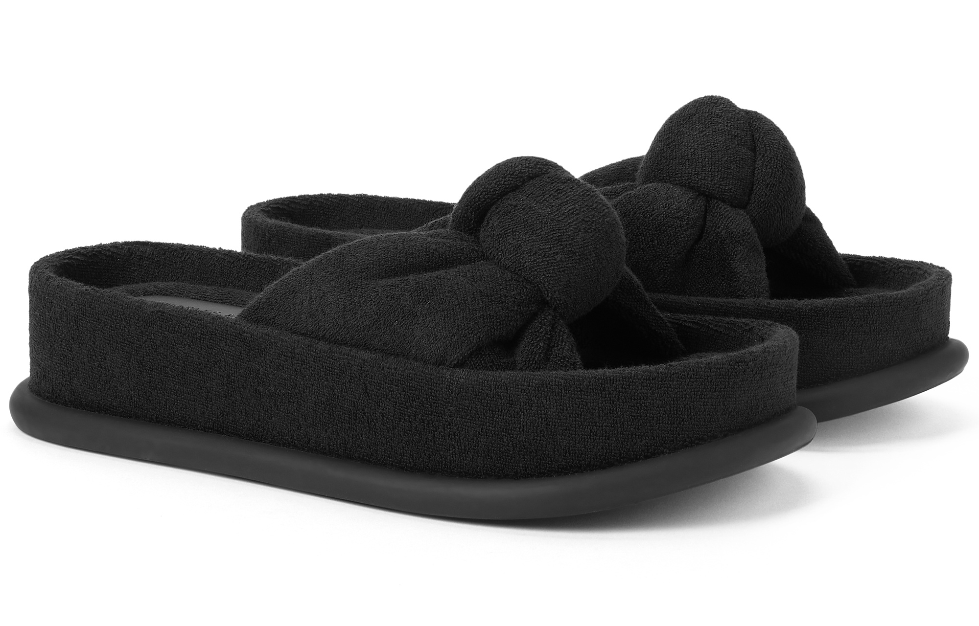 CHARLES&KEITH Quiet Slide Slippers Women's BLACK TEXTURED Black Textured/Beige/Pink