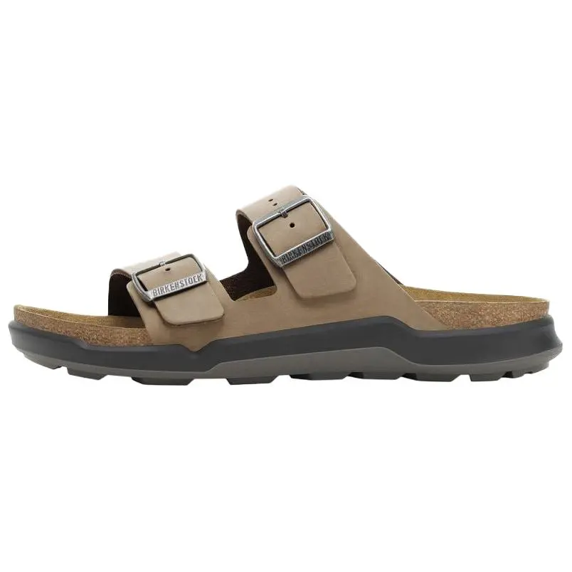 Birkenstock Arizona Rugged PU Polyurethane Abrasion Resistant Abrasion Resistant Slide Slippers Men's Earthy Brown