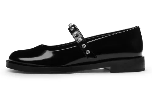 CHARLES&KEITH Small Ck Pu Flat Mary Jane Shoes 2.5cm Women's