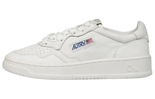 AUTRY Medalist Leather Low top Stylish Skateboarding Shoes Women's White Distressed