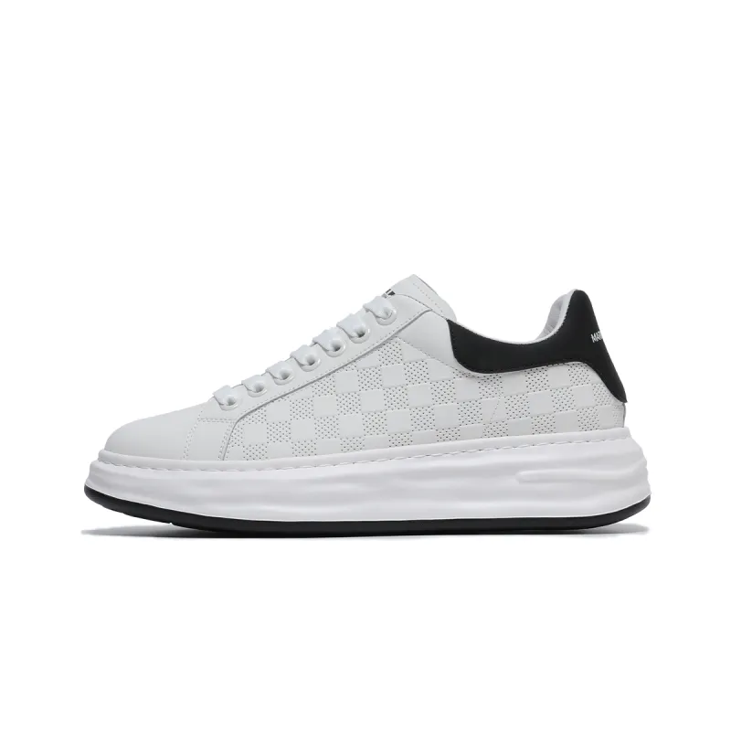 FAIRWHALE Cow Split Leather Stylish Skateboarding Shoes Men's