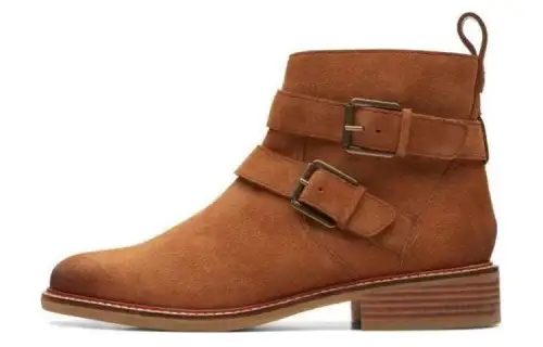 Clarks Leather Ankle Boots Women's Brown