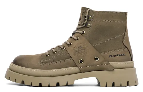 Dickies Cow Leather Crew Combat Boots Men's Light Khaki