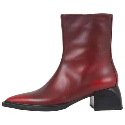 VAGABOND SHOEMAKERS Leather Ankle Boots 5.5cm Women's Red