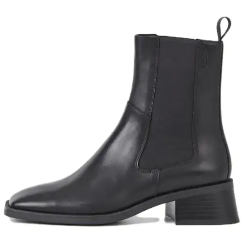 VAGABOND SHOEMAKERS Leather Short Chelsea Boots Women's Black