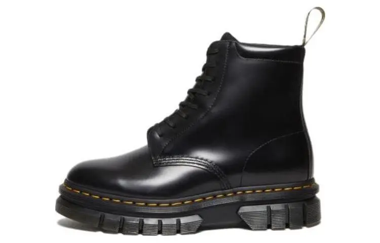 Dr.Martens Rikard Smooth Leather Platform Lace Up Boots 'Black'