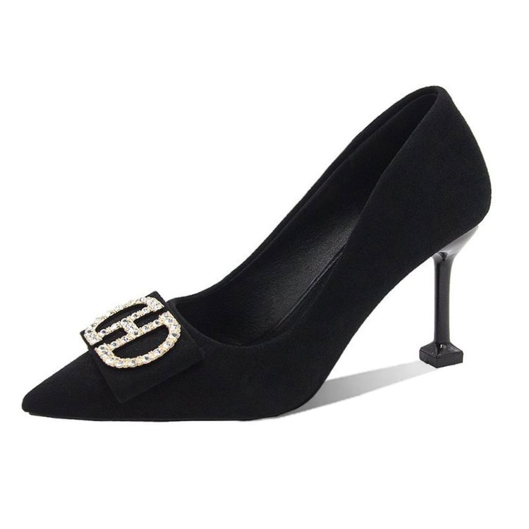 Classic car WECKER PU classic French romance stiletto high heels women's black
