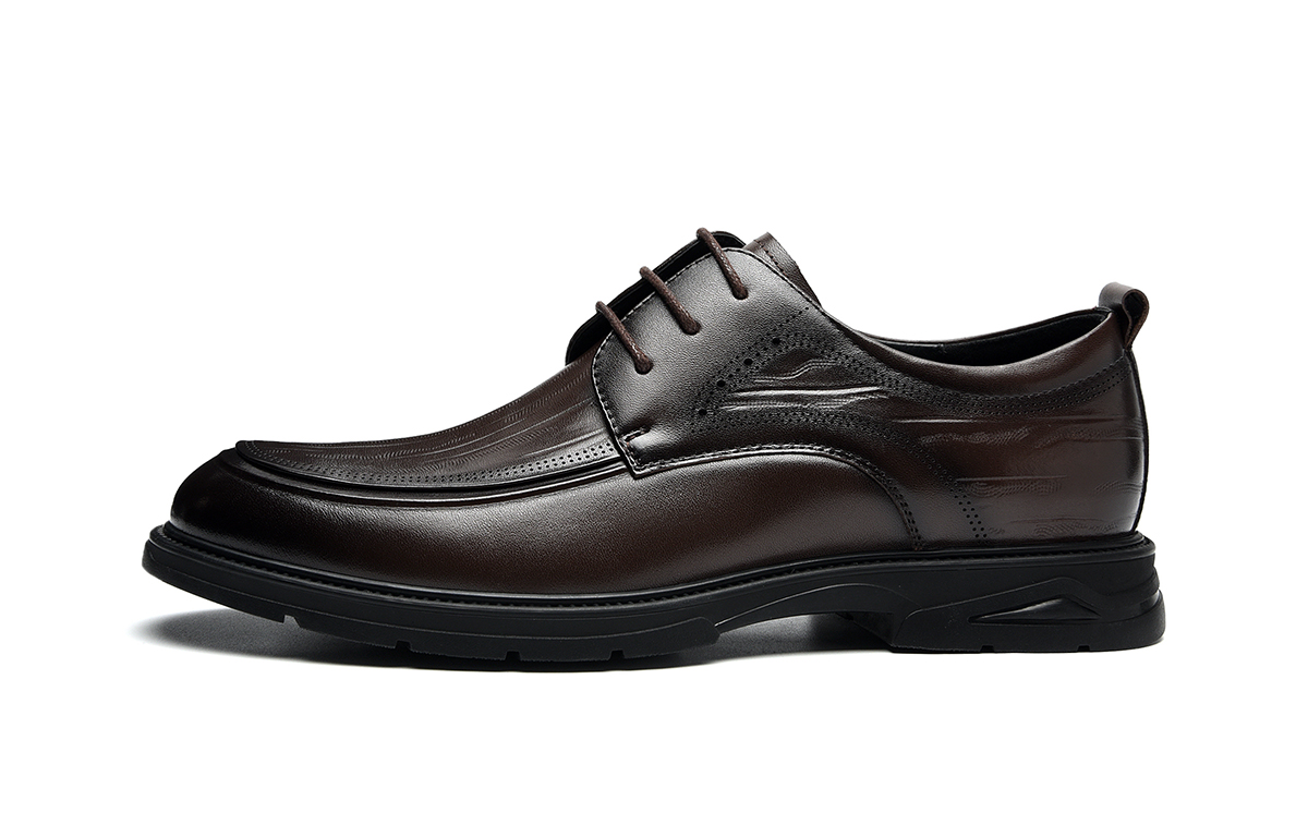Heilan House HLA cow leather pointed toe business wear-resistant wedding derby shoes formal leather shoes men's style