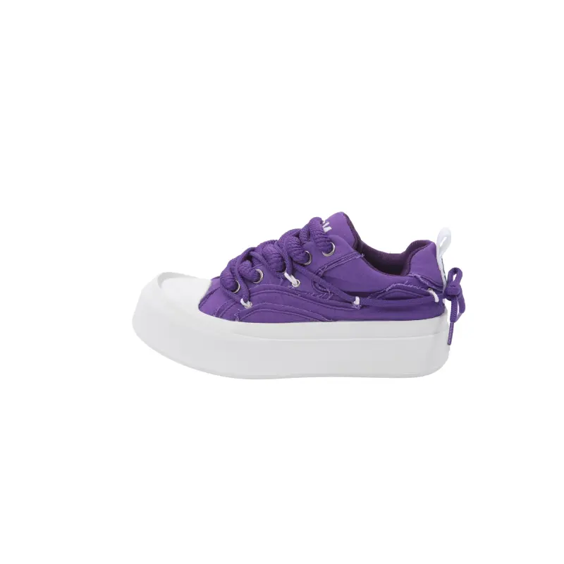 Nerdy Slip Resistant Abrasion Resistant Low top Canvas Shoes Women's Purple