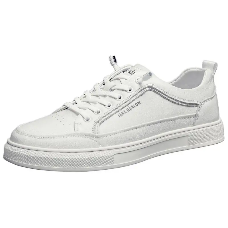 JANE HARLOW Leather Low top Skateboard Shoes Men's White