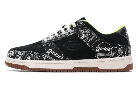 Dickies Trendy Multicolor Comfortable Versatile Low top Skateboard Shoes Men's Black White