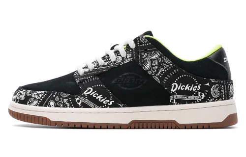 Dickies Trendy Multicolor Comfortable Versatile Low top Skateboard Shoes Men's Black White