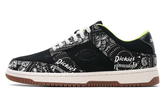 Dickies Trendy Multicolor Comfortable Versatile Low top Skateboard Shoes Men's Black White