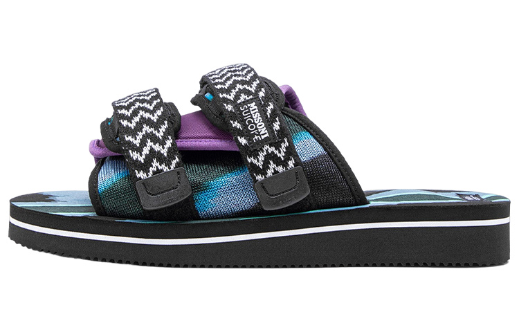 Шлепанцы Suicoke (черно-фиолетовые)